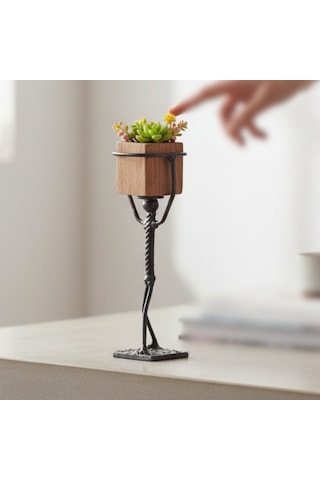 Dekoratif Metal Figür Sukulent Saksı Standı SPH006