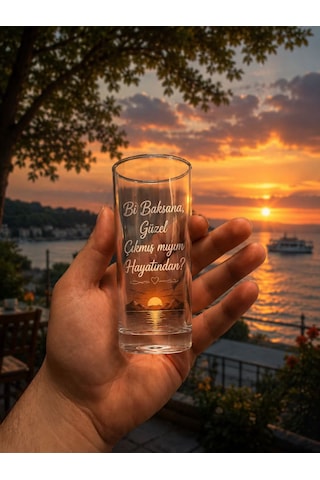 Kişiye Özel Yazılı Rakı Bardağı Özel Tasarım Cam Bardak