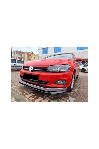 Vw Polo Mk6 Abt Ön Ek Plastik Siyah Karlık-ön-ek-bodykit 2018 2019 2020 2021 Makyajsız Kasa