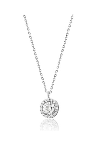 Zanaatsilver 925 ayar Gümüş Rodyum kaplama Elmas Montürlü kolye Zanaatsilver 925 ayar Gümüş Rodyum kaplama Elmas Montürlü kolye