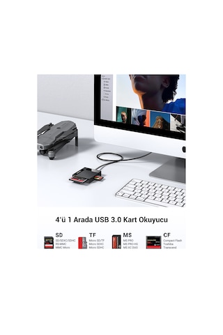 Ugreen 4-in-1 Usb 3.0 Kart Okuyucu, 30333