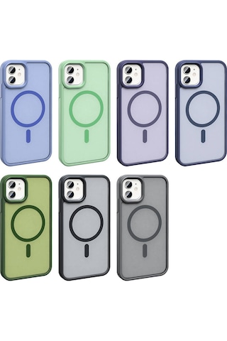 Apple Uyumlu iPhone 11 Kılıf Magsafe Şarj Özellikli Mat Arka Yüzey Sio Kapak