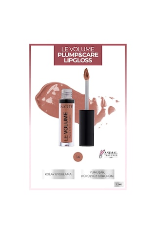 Note Cosmetique Le Volume Plump & Care Lipgloss Nemlendirici Dudak Parlatıcısı - 14 Bare Blush - Nude