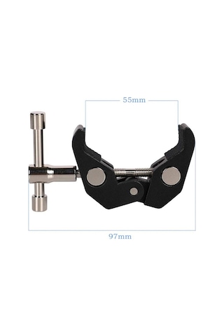 Super Crab Clamp Kelepçe 1/4 Ve 3/8 İnç Dslr , Magic Arm , Rig Vb.