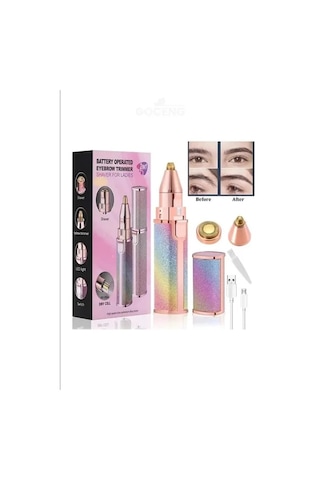 Çift Başlıklı Epilasyon Yüz Çene Işıklı Kıl Tüy Alma Mini Cep Epilasyonu Simli 1 - 2 Saat