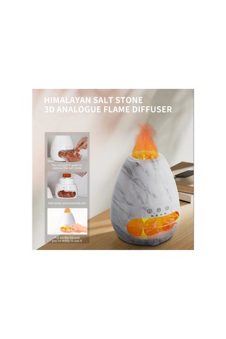 3d Alev Görünümlü Oda Hava Nemlendirici Himalaya Tuzlu Humidifier Buhar Makinesi