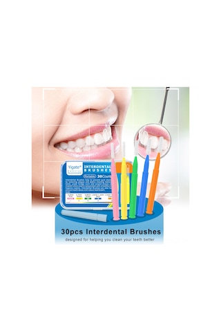 Wezone Yumuşak Kıllı Diş Arası Fırçası - I Tipi, 30 Adet, Aile Kullanımı İçin Uygun, Koruyucu Kapaklı, Pembe 0.6mm