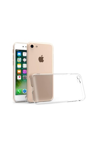 Bzontech Apple Uyumlu iPhone 7 8 Şeffaf Silikon Kamera Korumalı 3D Tıpalı Kılıf