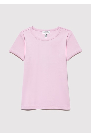 Mavi - Fitilli Pembe Basic Tişört 7610260-86953 Pembe