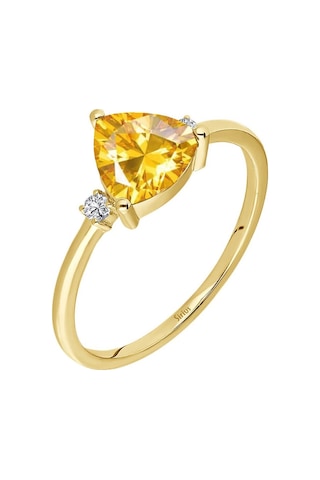 Sirius Pırlanta Ve Üçgen Kesim Sitrin Taşlı Yüzük 0831R0039