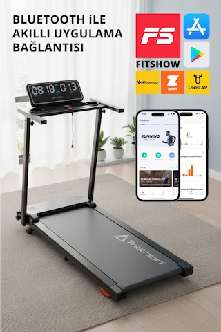 T-229 Katlanabilir Koşu Bandı / Lcd Led Ekran /bluetooth Ve Hoparlör/2hp Güç 10 Km Hız/ Nabız Ölçme