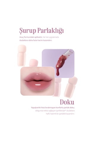 Pigmentli, Parlak Bitişli Dolgunlaştırıcı Lip Gloss Clıo Volumate Gloss 207 Hazy Dawn Mauve