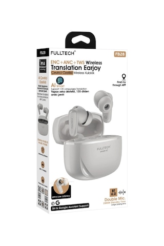 Fulltech FB28 Smart AI Çevirmen Bluetooth 5.0 Kulak İçi Kulaklık