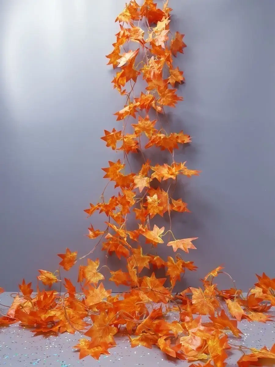 Love Land Işık Zinciri Asarak Yapılmış, Sonbahar Yaprakları, Sonbahar, Cadılar Bayramı Dekoru 117605280 Turuncu