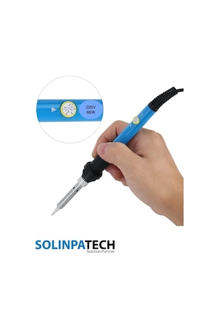 60W Sıcaklık Ayarlı Kalem Havya Stand Lehim Bant Lehim Pastası Seti