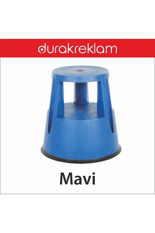 Tekerlekli Tabure Gök Mavisi