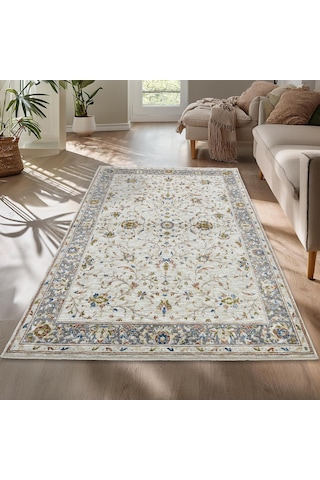 Motto Vintage Modern Dokuma Halı Oturma Odası Salon Halısı Y961d Wv15
