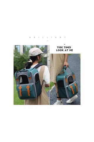 Cbtx Açık Taşınabilir Omuz Evcil Hayvan Sırt Çantası El Katlanabilir Nefes Alabilir Kedi Çantası Stil 6 Turuncu