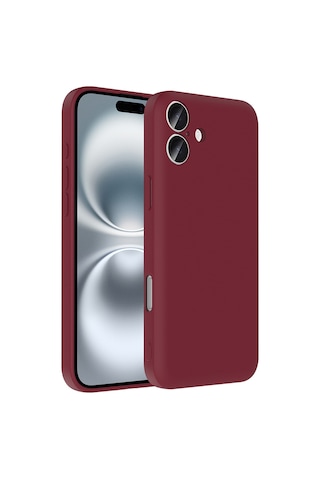Apple Uyumlu iPhone 16 Plus Kılıf Kamera Korumalı Kartlık Hazneli Zore Vitra Kapak Mürdüm
