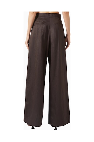 Represent Crimp Wide - Leg Pants, Kahverengi Lüks Dokulu Geniş Paçalı Pantolon Siyah-kahverengi