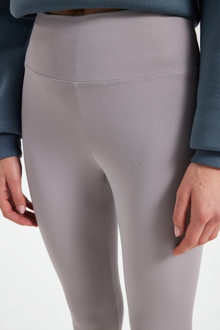 Tudors Kadın Slim Fit Dar Kesim Scuba Kumaş Beli Lastikli Gri Tayt-42442 Gri