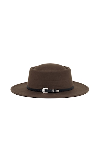 Berellini Kaşe Kaşmir - Unisex Geniş Fotör Kahverengi