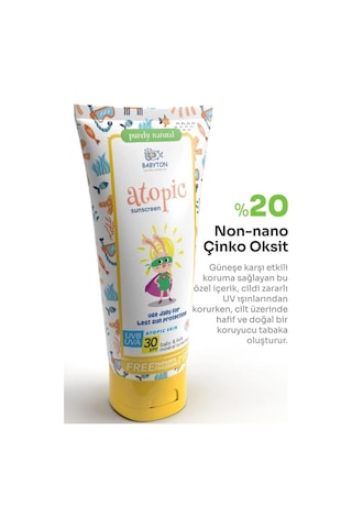 Babyton Atopik Ciltler İçin Güneş Koruyucu Krem 100ml
