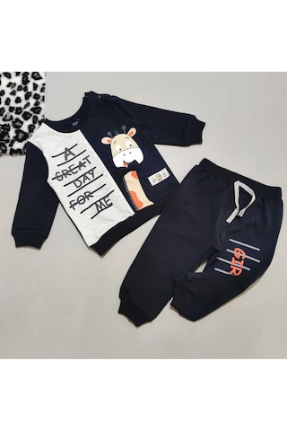 İkili Baskılı 6,12,18,24 Ay Bebe Takımı Siyah