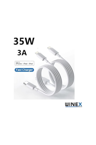 Winex 5 Adet 3a 35w Type-c To Lightning Hızlı Şarj Kablo 1m Beyaz