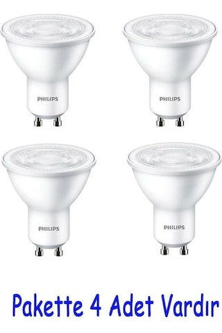 Philips Essential 4,7w 50w Led Spot Ampul Beyaz 6500k - 4 Adet
