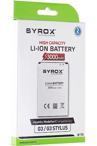 Syrox Lg G3-G3 Stylus Uyumlu Batarya