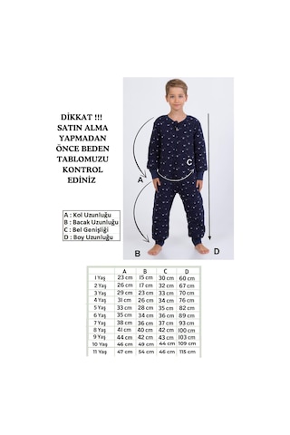 Cantoy Erkek Çocuk Uyku Tulumu Kalın Elyaf Dolgulu Premium Kalite 2.5 Tog Lacivert
