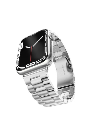 Forzacase Apple Uyumlu Watch 10 Series 46mm İle Metal Bakla Kordon Kayış - Fc179 Gümüş