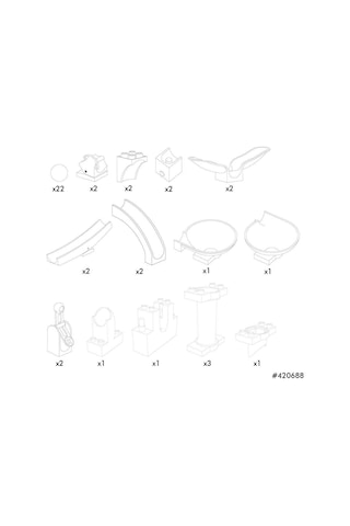 Hubelino Kıga Marble Run Genişletme Yapım Parçaları 44 Parça 420688