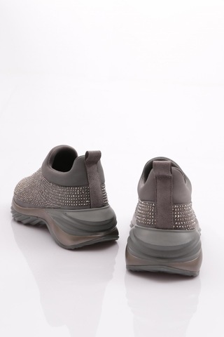 Dgn 730 Kadin Kalin Taban Bağcikli Sneaker Ayakkabi 730-2239-R7512 Gri