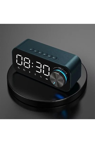 Mp3 Çalar Saat, Fm Radyo Ve Çok Fonksiyonlu Müzik Çalar Kablosuz Bluetooth Hoparlör Led Ekran, Stereo Bas Bluetooth Hoparlör