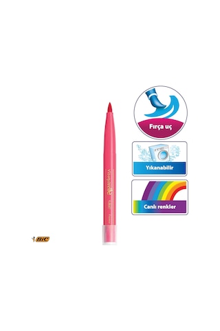 Bic Kids Visa Fırça Uçlu Keçeli Boya Kalemi 18'li Kavanoz