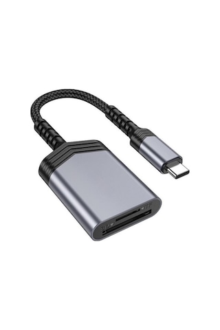 Coofbe Type-c To Sd-microsd Hafıza Kart Okuyucu Dönüştürücü Adaptör 480mbps Veri Aktarım Kart Okuyucu