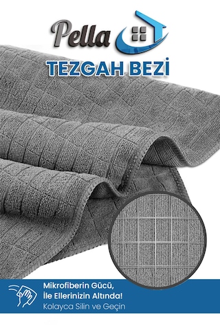 3 Renk İthal Mutfak Bezi Mikrofiber -yüksek Emici Havlu 40x40 Cm Mavi - Pembe - Gri