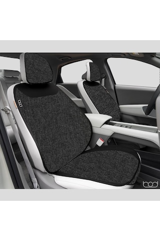 Bod Keten Terletmez Oto Koltuk Minderi Seti Koltuk Koruma Kılıfı Yalı Serisi Ön Arka Set Siyah