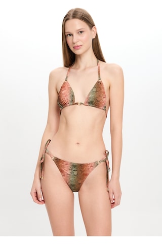 Toosalty Kadın Çok Renkli Yılan Desenli Küçük Üçgen Bikini 25sw009st Çok Renkli