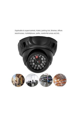 Yuntech01 Kırmızı Led'li Sahte Kameralar - Hırsızları Engelle, Güvenliği Artır - Ev/ofis/market Uygun Pil Dahil Değil