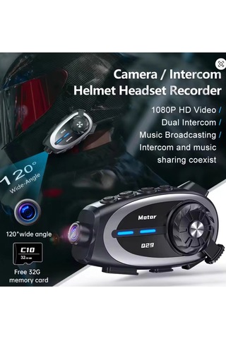 Q29 Motosiklet Kask Bluetooth Kulaklık Eşleşmeli 1080p Kamer Tdrtr
