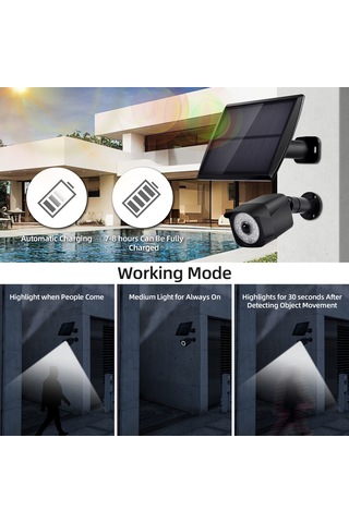 Wezone 2 Adet Güneş Enerjili Hareket Sensörlü Led Aydınlatma - Su Geçirmez Bahçe Ve Garaj Aydınlatması