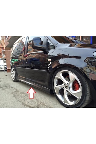 Vw Caddy R Yan Marşpiyel Seti Plastik 2 Adet Mat Siyah 2010-2020 Karlık+ek+bodykit