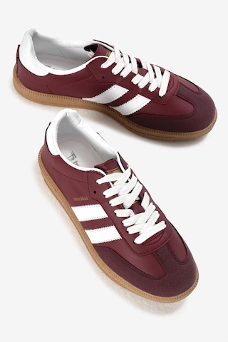 Tonny Black Termo Taban Yanı Şeritli Bağcıklı Unisex Bordo Spor Ayakkabı Tbzer020 Bordo