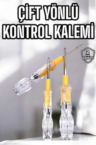 Zhltools Çift Taraflı Elektrik Kontrol Kalemi Şeffaf Tornavida