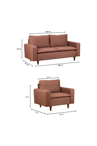 Lungo Modüler Koltuk Takımı Keten Açık Kahverengi Açık Kahverengi