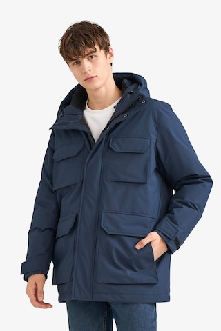 Defacto Su İtici Regular Fit Kapüşonlu Çift Cepli Fermuarlı Çıtçıtlı Mont F5701ax25wnnv175 Lacivert-nv175