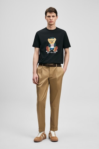 Lufian Teddy Modern Grafik T- Shirt Siyah Siyah 111020305100100 Siyah